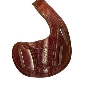 Vintage STRONG brand leather holster- button closure detailed 930, 68 brown